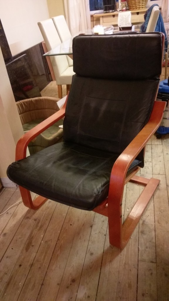 Chair - Ikea Poang Leather armchair - NOW TAKEN | in Dunfermline, Fife