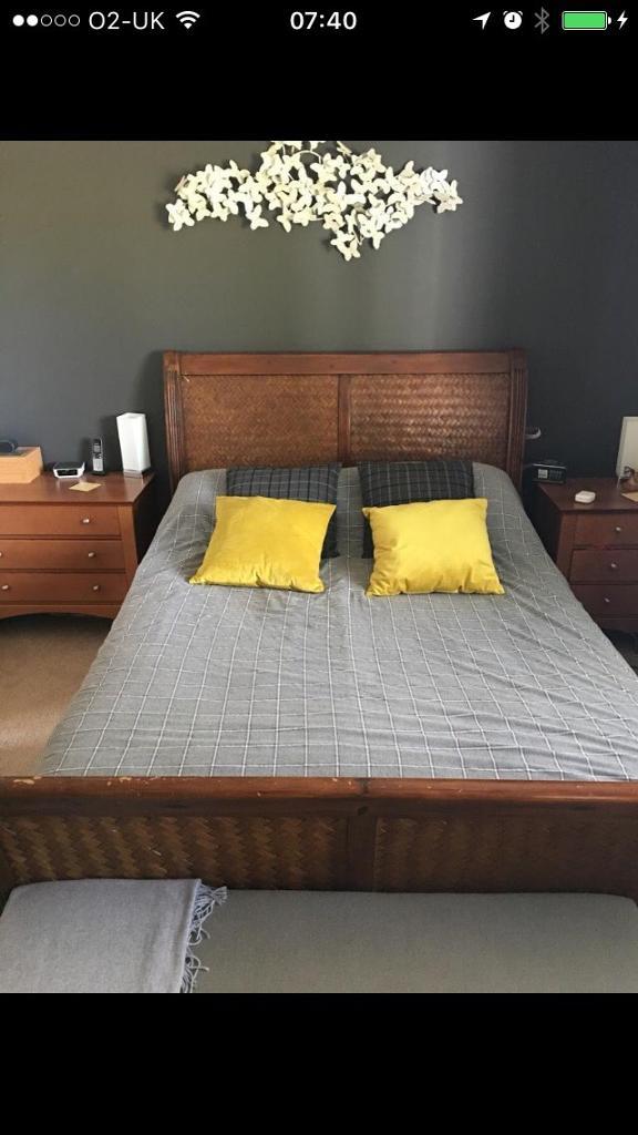 Mango wood king size bed frame | in Aberdeen | Gumtree