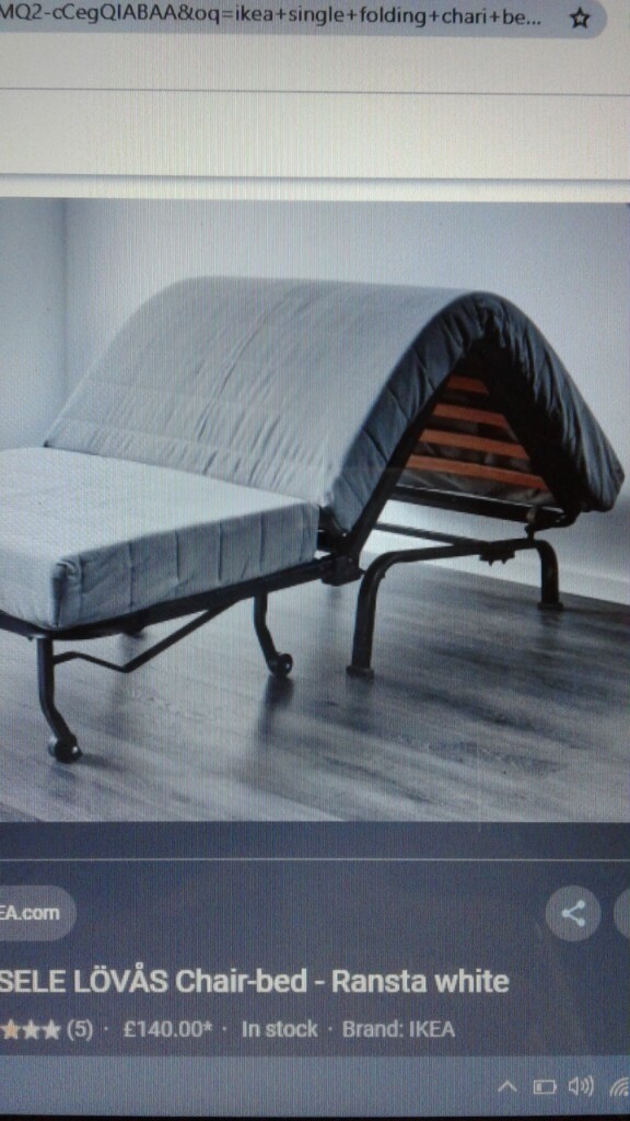Folding ikea single chair bed .. frame only in Launceston, Cornwall