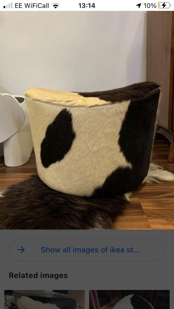 IKEA STOCKHOLM COWHIDE FOOTSTOOL in Tadworth, Surrey Gumtree