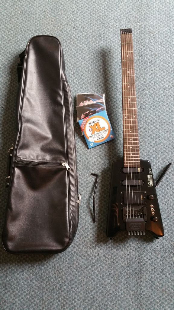 Hohner G3T Steinberger System Short / Travel Guitar inc Case and