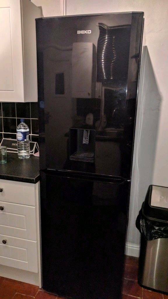 Black Beko Frost Free A Class water dispenser fridge freezer in