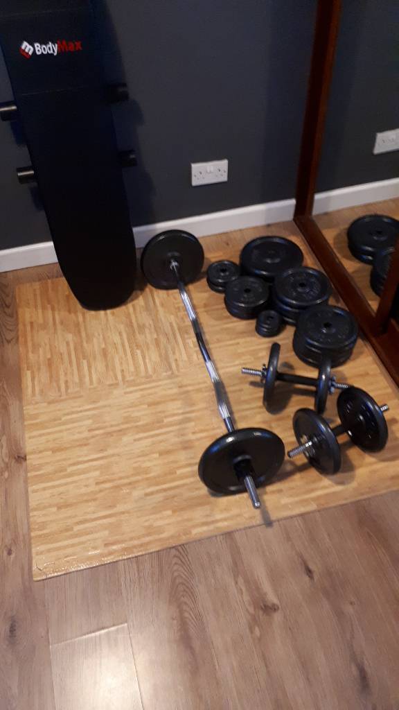 Home gym weights set and trainer bench in Aberdeen Gumtree