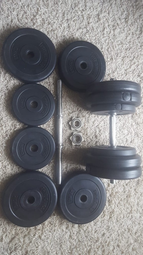 2x Dumbbells + 25KG weights in Surbiton, London Gumtree