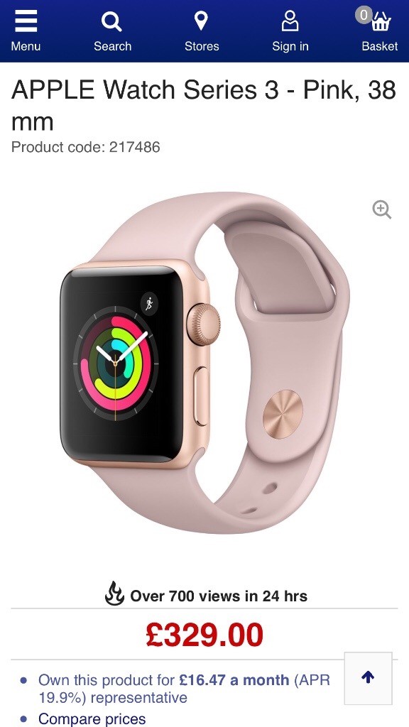 Rose gold Apple iwatch series 3 | in Wimborne, Dorset | Gumtree