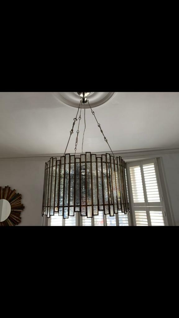 Reduced John Lewis Glass Statement Panel Ceiling Light In