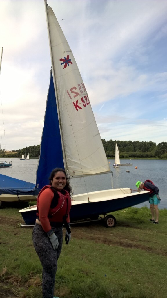 Express sailing dinghy for sale, fully rigged with road trailer in
