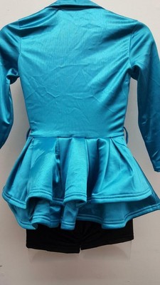 Dance Costume Large Child Turquoise Jacket Only Jazz TapSolo Competition Pageant