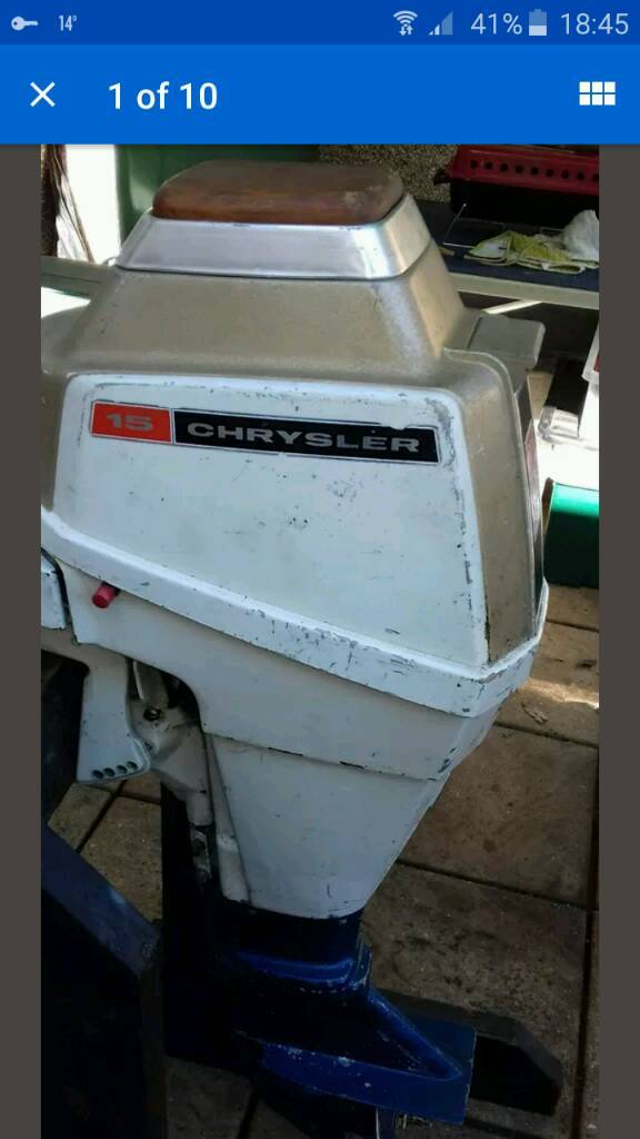 Chrysler 15hp outboard engine electric start in Bexleyheath, London