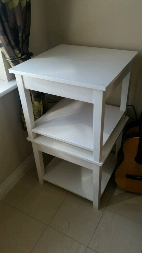 White solid wood side tables | in Roath, Cardiff | Gumtree
