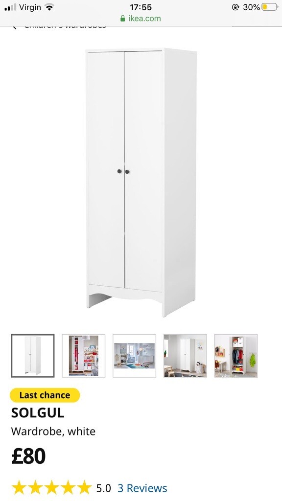 Ikea Solgul Wardrobe In Glasgow Gumtree