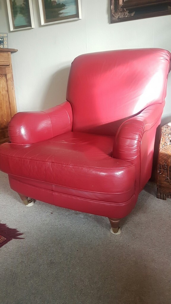 Leather armchair made by Marks and Spencer in Newbury, Berkshire