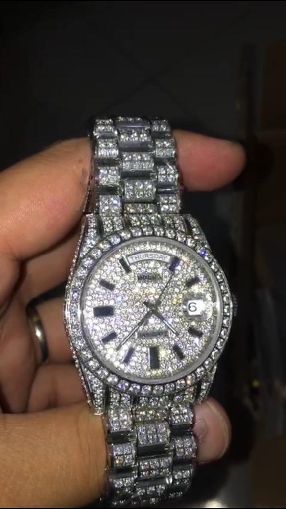 Rolex diamond iced out automatic watch audemars patek AP in