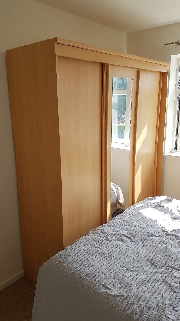 Used Argos Home Atlas 3 Door Tall Wardrobe Oak Effect173 7743