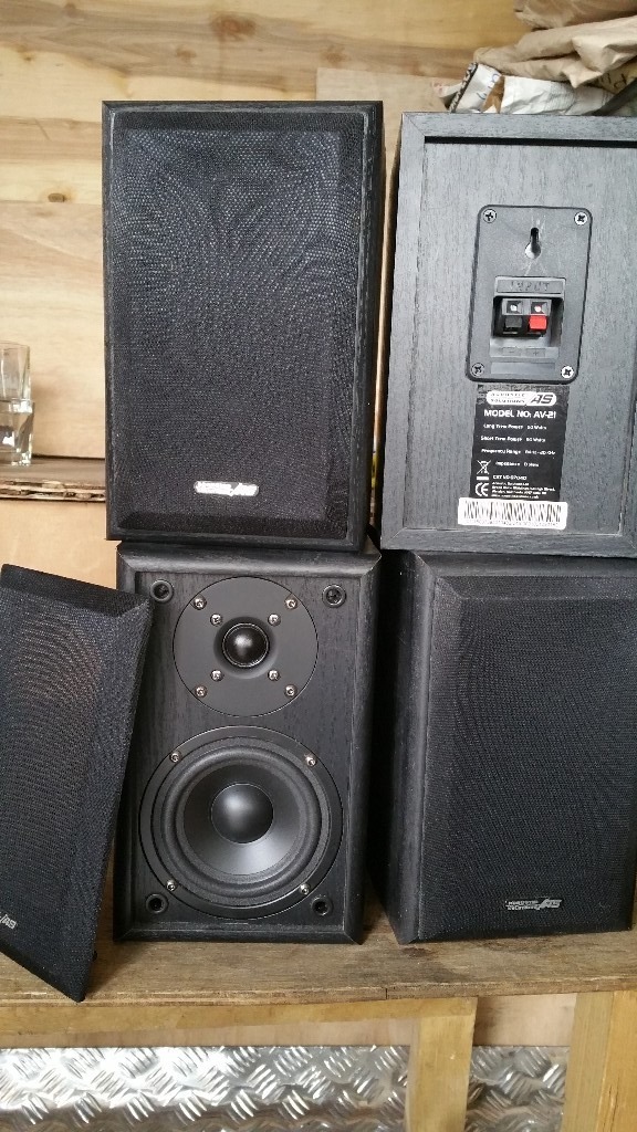 4 x Acoustic Solutions passive bookcase speakers in Newton Abbot