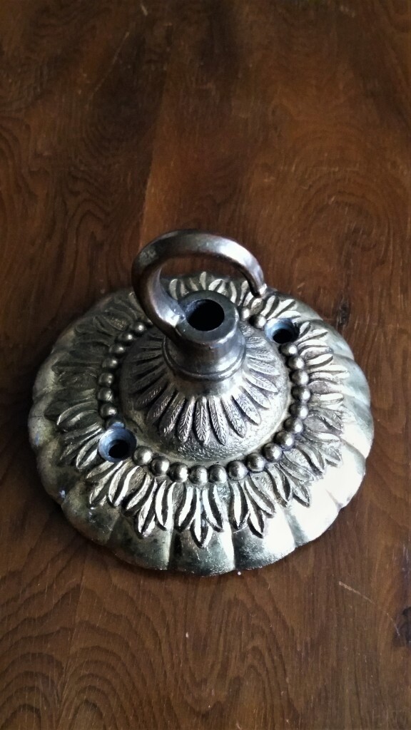 Antique Brass Ceiling Rose Chandelier Hook *** in South East London