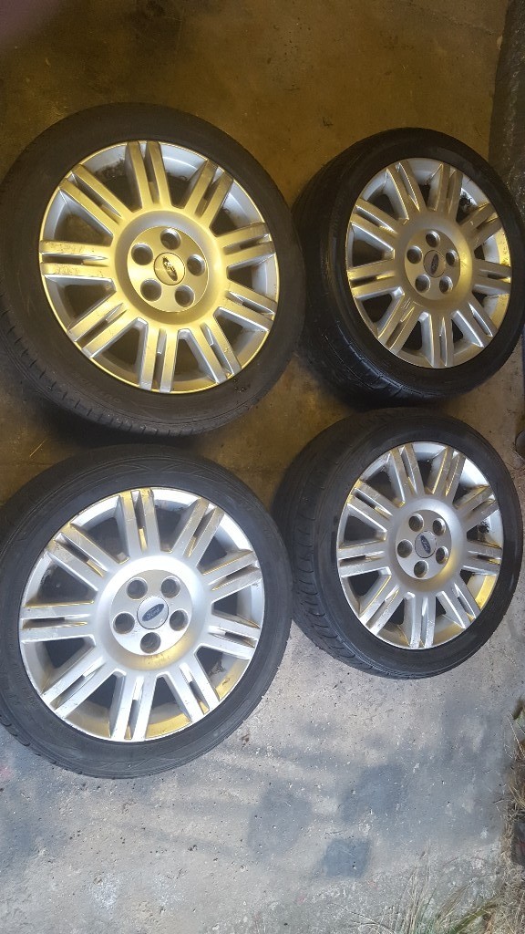 Set of 4 ford mondeo 17 inch 5 stud alloy wheels with tyres in
