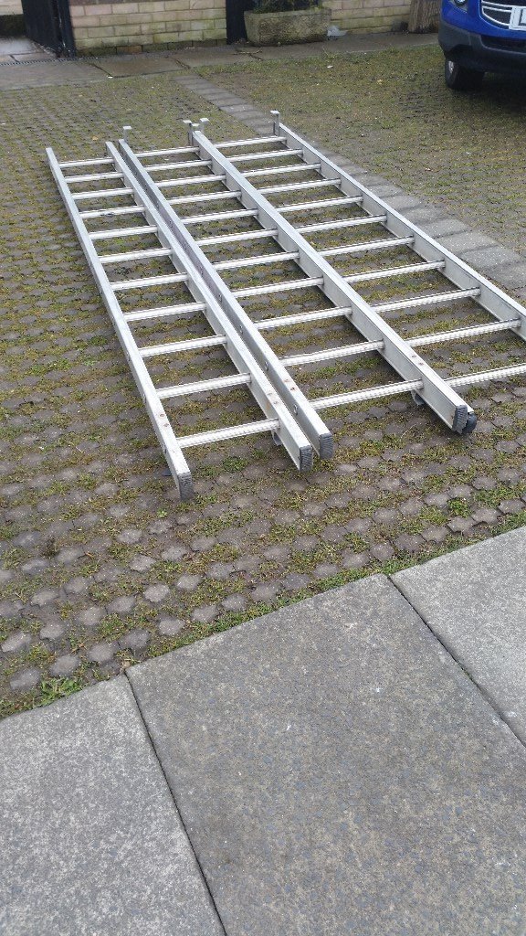 3 meter triple ladders, heavy duty aluminum. in Blyth, Northumberland