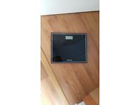 Salter compact glass black digital/electronic bathroom scales