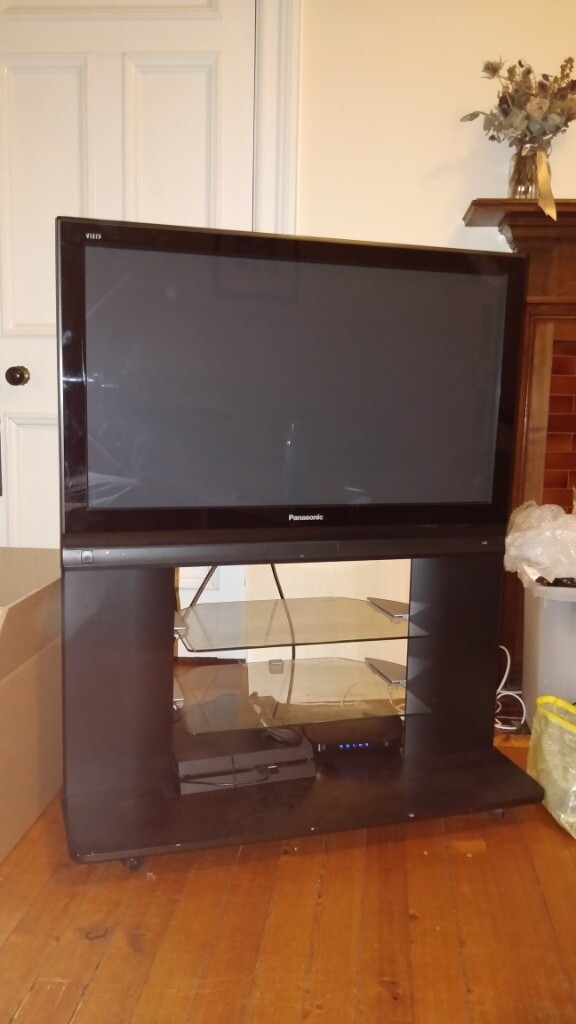 37 inch rollable Panasonic Plasma TV + stand + remote in