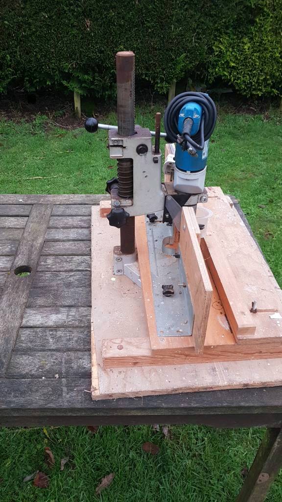 BOSCH Pillar Drill Stand & electric Black & Decker drill in Shepton