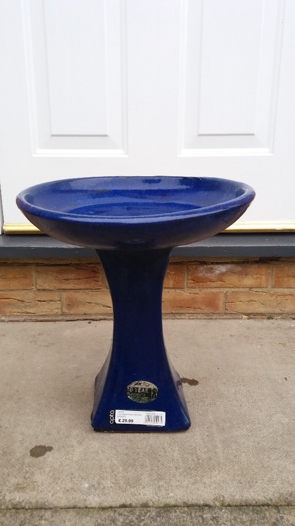 Blue glazed ceramic bird bath BRAND NEW! in Grays, Essex Gumtree