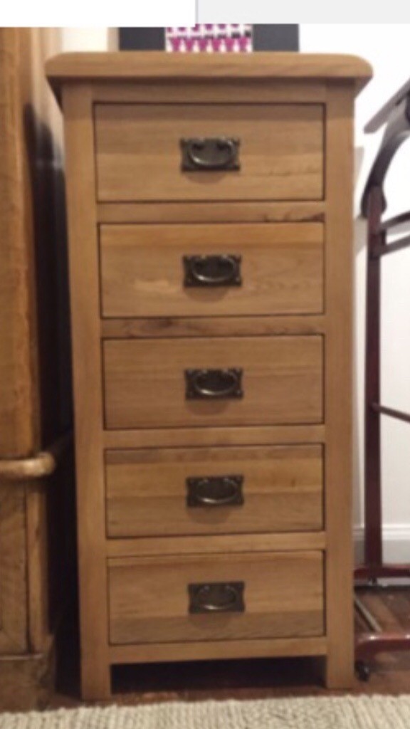 Solid Oak Tall Chest of Drawers in Slateford, Edinburgh Gumtree