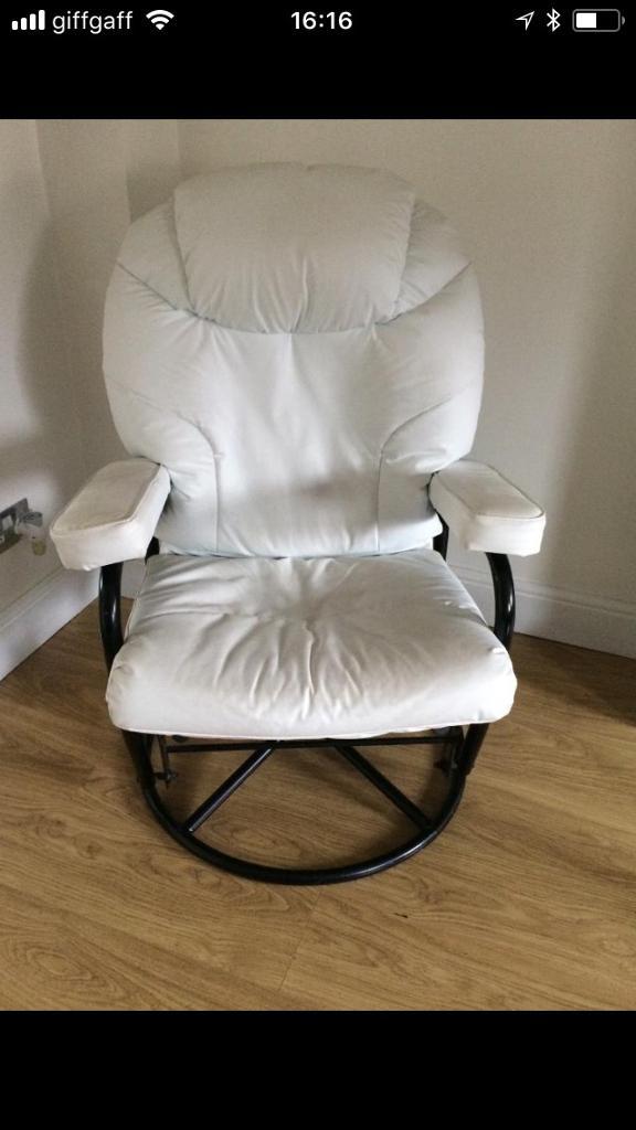 White leather rocking chair in Uddingston, Glasgow Gumtree