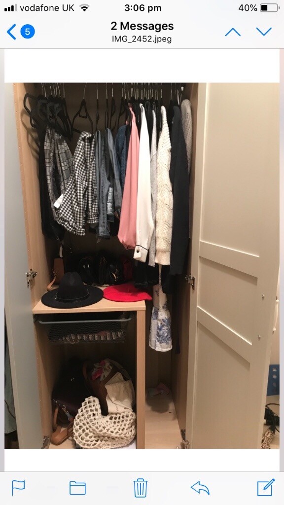 Ikea Pax Wardrobe Excellent Condition 10 Months Old Includes