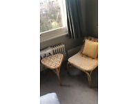 Wicker Chair & Matching Table 