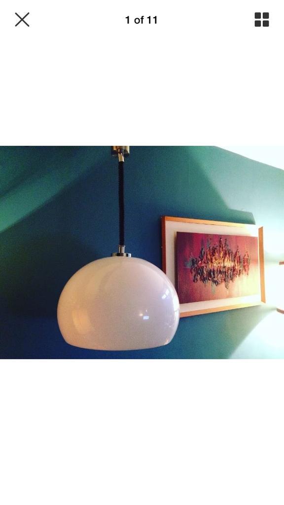Vintage retro 1970s Italian Guzzini? Rise and fall ceiling ...