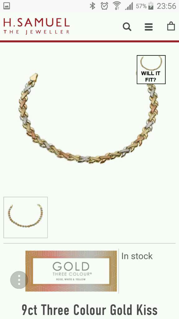 3 Tone 9ct Gold H Samuels Bracelet in Paisley, Renfrewshire Gumtree