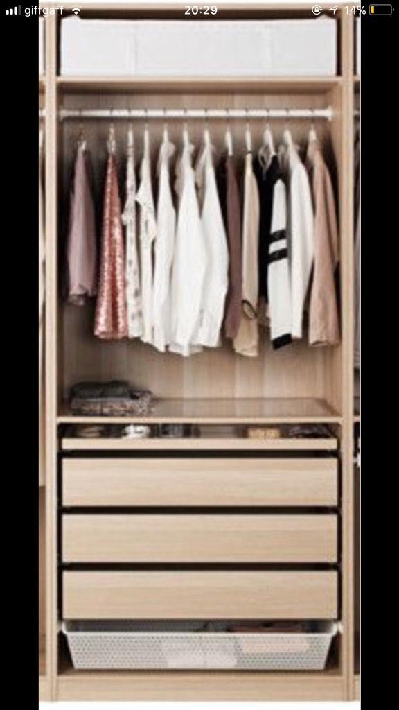 Pine Drawers For Ikea Pax Wardrobe Frame 10 Each In