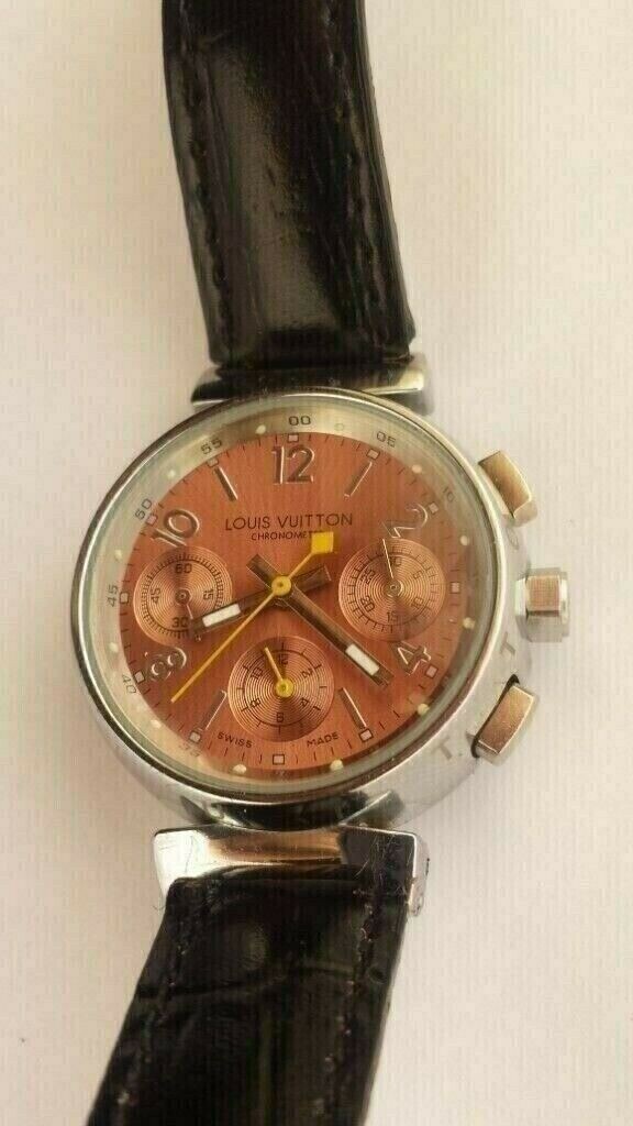 Louis Vuitton Ladies Designer Chronometer Automatic Leather Strap Watch