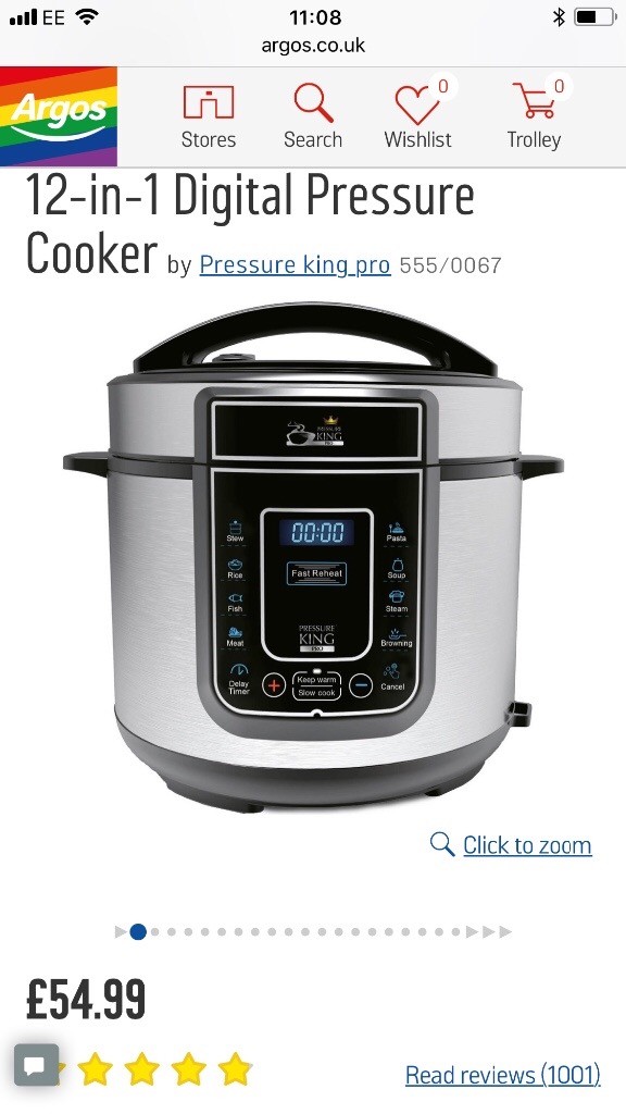 5L Pressure King Pro Chrome 12in1 Digital Pressure Cooker in