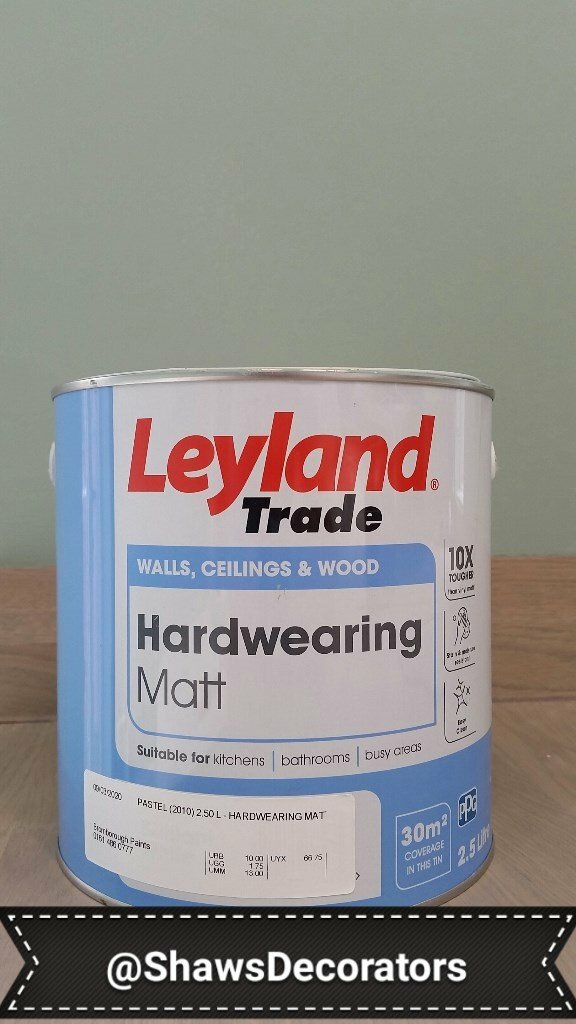 Leyland Trade Paint 2.5L Hardwearing Matt Highland Spring in Sale