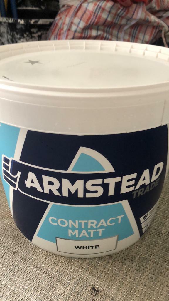 2x 10L white Matt paint Armstead in Bradville, Buckinghamshire Gumtree