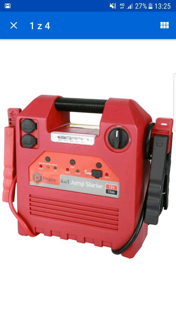 Phaze 4 In 1 Jump Starter Booster 12V 17Ah 350 Amp used few times in