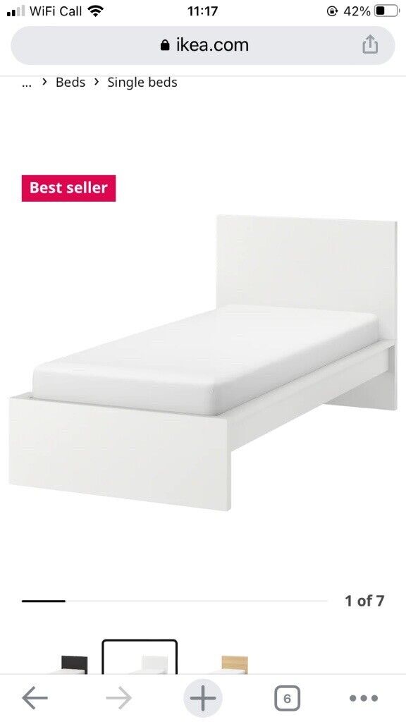 Ikea Malm Single White Bed Frame In, Ikea White Bed Frame Queen Size