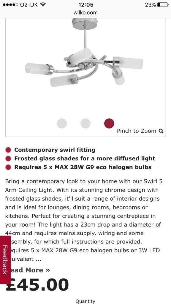 Chrome Ceiling Lights In South Shields Tyne And Wear Gumtree