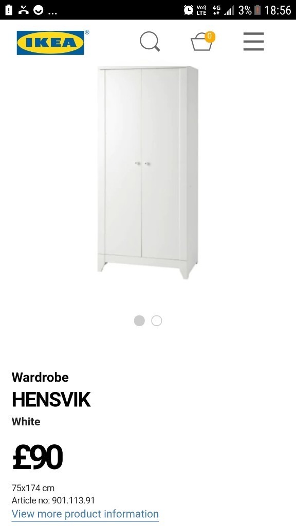 Childrens Wardrobe Ikea Hensvik In Otford Kent Gumtree