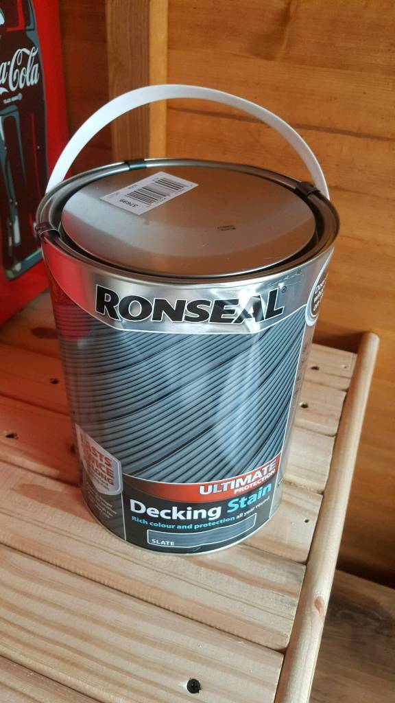 Ronseal decking paint slate grey 5l cost £42 accept £30 in Wallsend