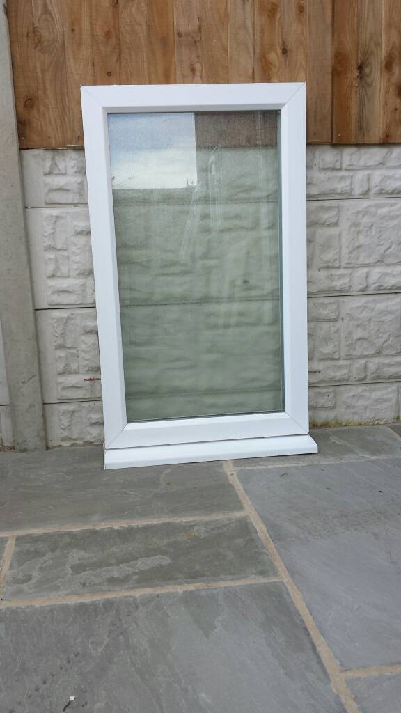 White upvc Window frosted glass in KirkbyinAshfield