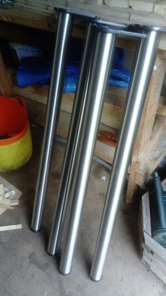 4 stainless steel breakfast bar legs. New. in Kingswood, Bristol