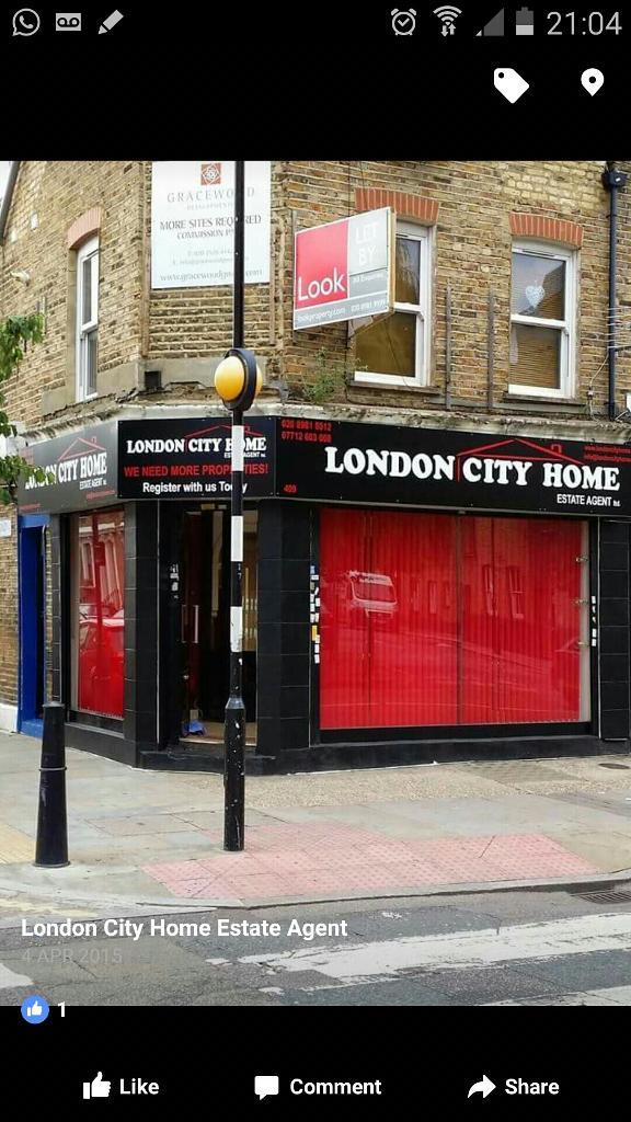1 BED FLAT ABOVE A SHOP HIGH RD LEYTONSTONE E11 3DA £1000 EXCLUDE
