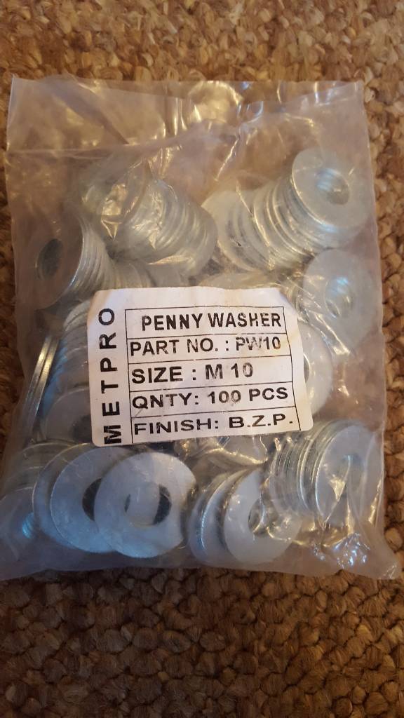 100 x Penny Washers M10 in CaisteronSea, Norfolk Gumtree