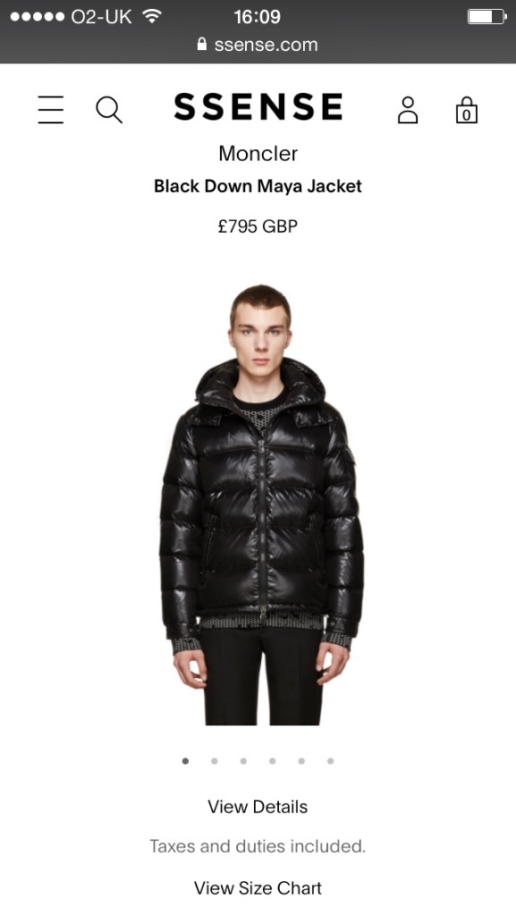 moncler black down maya jacket moncler black down maya jacket