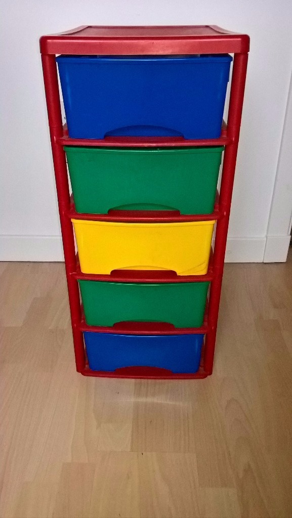5 Drawer Multicoloured Plastic Storage Unit in Bearsden, Glasgow