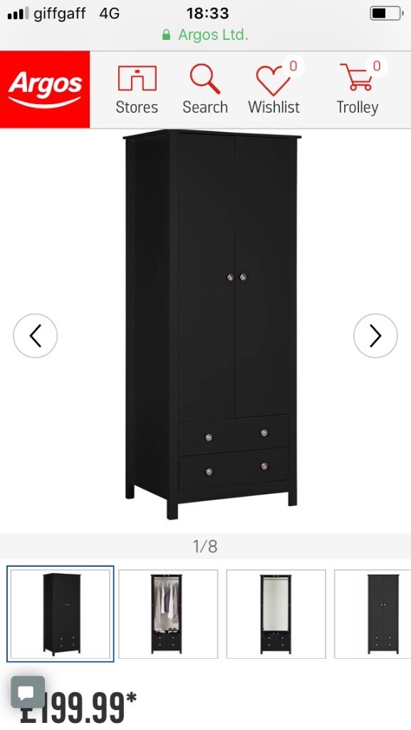Black Wardrobe In West Derby Merseyside Gumtree