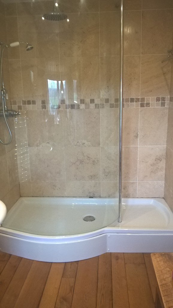 P shaped deep shower tray and screen in Penkridge, Staffordshire Gumtree